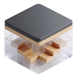 Isometric Storage Cube Icon - 3D Modular Box Design
