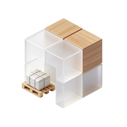 Icône de cubes de stockage isométriques | Logistique 3D