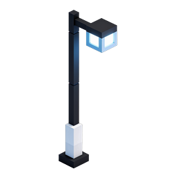 Isometric Street Lamp Icon - Modern Urban Light Post