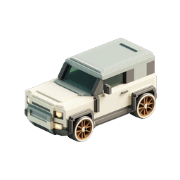 Isometric SUV Vehicle Icon - 3D Voxel Car Illustration