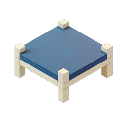 Isometric Table Icon - 3D Blue Furniture Design