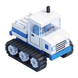 Isometrisches 3D-Militärpanzer-Icon | Blockstil-Design