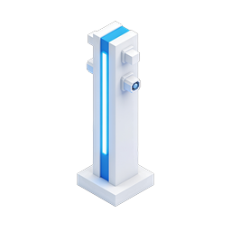 Isometric Tech Pillar Icon - Modern 3D Design