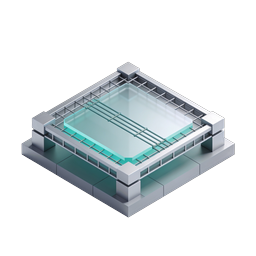 Isometric Tech Platform Icon - 3D Infrastructure Design