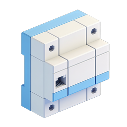 Isometric Tech Server Hardware Icon | 3D Network Module