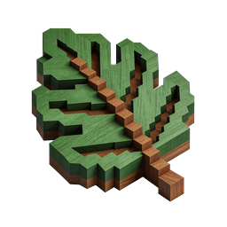 Icône de paysage voxel isométrique | Bloc 3D