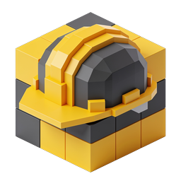 Isometric Treasure Vault 3D Icon - Yellow & Gray