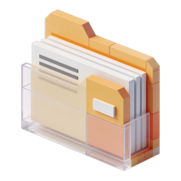 Icona portafoglio isometrica - Design per l'archiviazione di documenti 3D