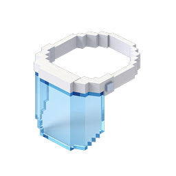 Isometric 3D Water Bucket Icon | Minecraft-Style