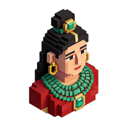 Isometric Pixel Art Woman Portrait Icon | Voxel Avatar