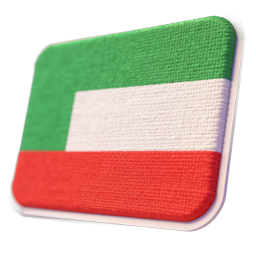 Italian Flag Icon - 3D Realistic National Flag