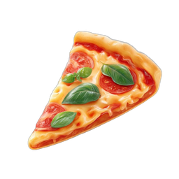 Icona di deliziosa fetta di pizza per progetti gastronomici