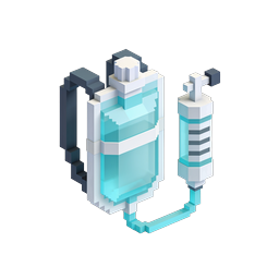 Isometric IV Drip Syringe Medical Icon | 3D Voxel