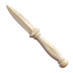Ivory Dagger Icon | 3D Weapon Game Asset