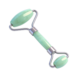 Jade Facial Roller 3D Icon for Beauty & Skincare
