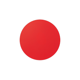Japan Flag Round Icon - Japanese Hinomaru Circle Button