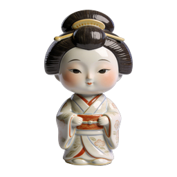 Traditional Japanese Geisha Porcelain Doll Icon | Asian Art