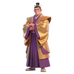 Japanese Nobleman 3D Character Icon - Traditional Royalty