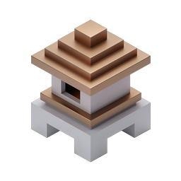 Japanese Pagoda Castle Isometric 3D Icon