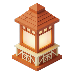 Isometric Japanese Pavilion Icon - 3D Traditional Architecture