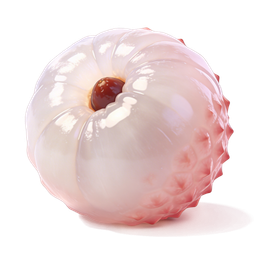 Glossy Creamy Fruit Lychee Icon - Perfect for Food Apps