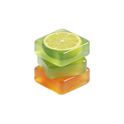 Vibrant Fruit Gummy Candy Icon for Snacks and Treats