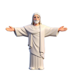 Stylized Jesus Christ Icon for Faith and Community Themes