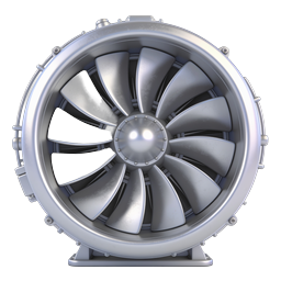 Icono de turbofán de motor a reacción realista - Aerospace 3D
