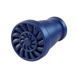 Icono 3D de turbina de motor a reacción - Aviación y Aeroespacial