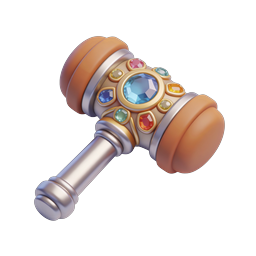 Elegant Jewel Hammer Icon for Legal Themes