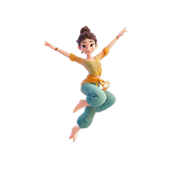 Joyful Dancer Water Splash 3D Character Icon