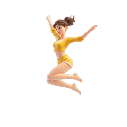 Joyful Girl Water Splash 3D Icon