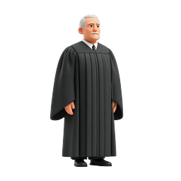 Judge Character Icon - 3D Legal Professional Illustration