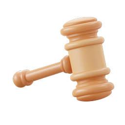Judge Gavel Icon - Legal Justice Symbol | 3D Render