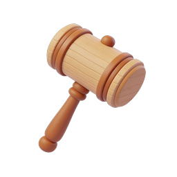 Judge Hammer Icon for Legal and Justice Themes