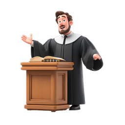 Friendly Judge Icon for Legal and Court Illustrations