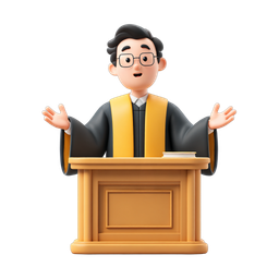 Friendly Judge Icon for Legal Representations