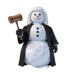 Judge Snowman Legal Holiday Icon 3D Rendered