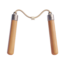 Jump Rope with Hanging Note Icon - Fitness 3D Design