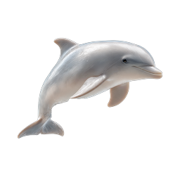 Jumping Dolphin Icon - Realistic 3D Marine Life Illustration