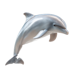 Jumping Dolphin Realistic Icon - Marine Wildlife