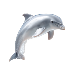 Realistic Jumping Dolphin Icon - 3D Marine Life