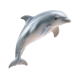 Jumping Dolphin Icon - Realistic 3D Marine Animal