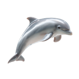 Jumping Dolphin 3D Icon | Marine Life Graphics