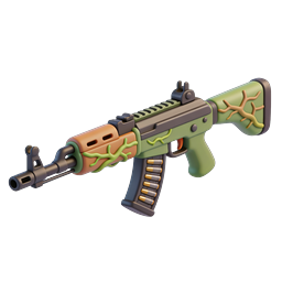 Jungle Vine Rifle 3D Clay-Style Icon | Tactical Weapon