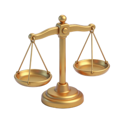 Golden Justice Scale Icon for Legal and Ethical Themes