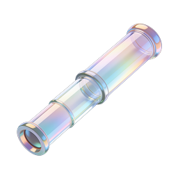 Rainbow Kaleidoscope Icon - Iridescent Glass 3D