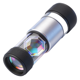Realistic Kaleidoscope Prism Optical Device Icon
