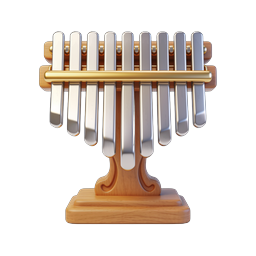 Kalimba Thumb Piano 3D Icon | African Musical Instrument