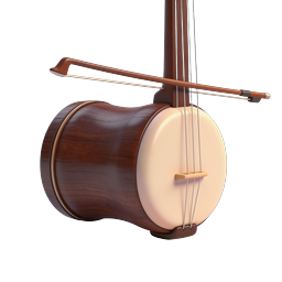 Kamancheh Persian String Instrument Icon 3D Render